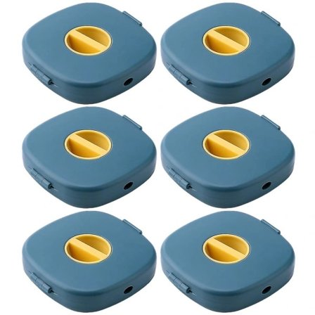 6 stk. Retrekkbar Kabelhåndtering Lader Ledningsarrangør Telefon Ledningsholder Retrekkbare Kabelspoler Liten Vikleveske For Usb-kabel Hodesett 