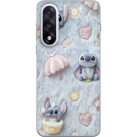 Kompatibel Mobilcover til OnePlus Nord 5 Stitch mønster med hjerter, paraplyer og pastelfarvet blød baggrund