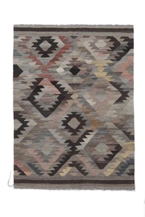 Kilim Ariana Trend Rug Hand Woven 146X198 Brown/Black