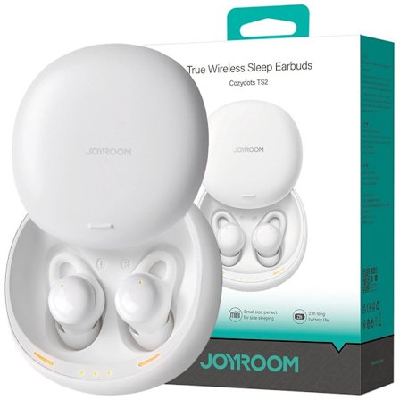 TWS Joyroom JR-TS2 Cozydots-serien trådløse hodetelefoner med aktiv støyreduksjon, Bluetooth 5.3 - hvit