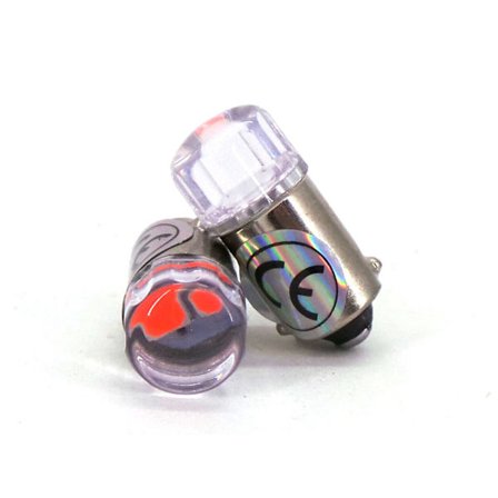 6 st LED-lampor BA9S, T4W 12V CANBUS 140 lm Färger Röd