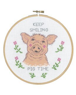 Broderikit Billede Keep Smiling - Permin