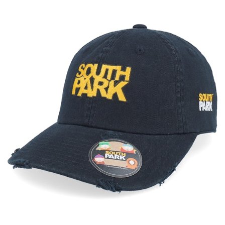 South Park - Sort unconstructed Kasket - South Park Logo Destroyed Black Dad Cap @ Hatstore