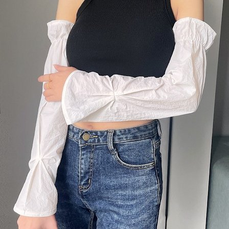 Solskyddsärmar för kvinnor, enkla och lösa, långa ärmar för sommarkörning, solskydd och UV-skydd, utomhusarmskydd, tunna