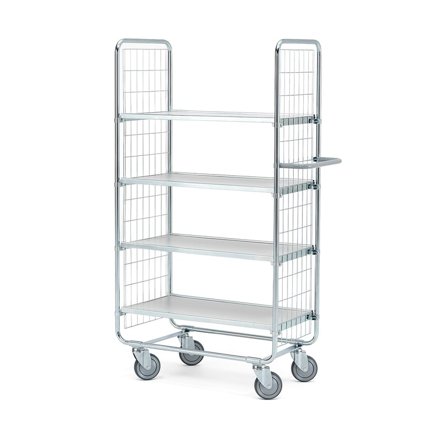 Hyllvagn, 4 st hyllplan, 750x425 mm