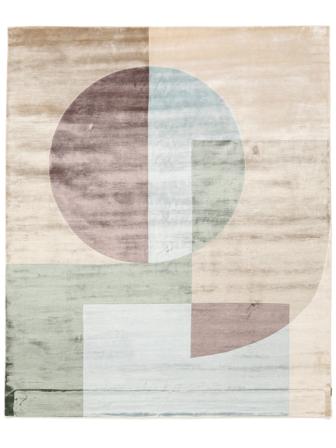 250X297 Geometric Large Viscose Modern Rug Carpetvista