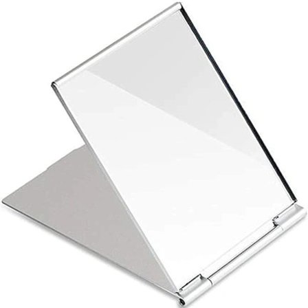 Small Travel Mirror - Folding Compact Mirror - Lightweight Small Tabletop Stand Mirror for Travel and Makeup 11.5*8cm
