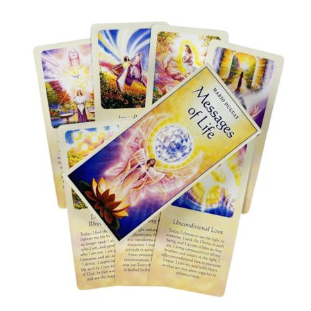 Messages of Life Oracle -kortit, 54 kortin englanninkielinen Visions Divination Edition -pakka, lautapelit, tarot, juhlapeliin