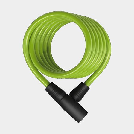 Coiled cable lock ABUS Star 4508K, 150 cm, Ø8 mm, green