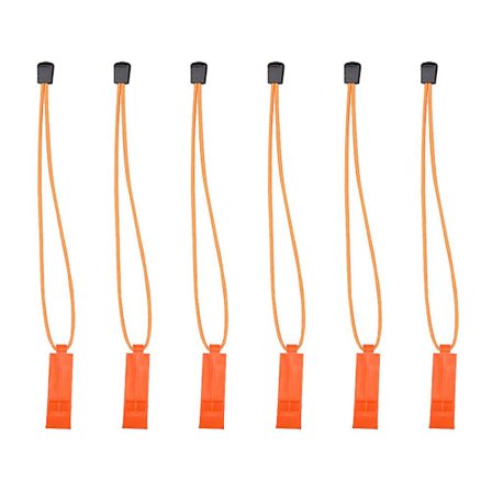 6 stk. Udendørs Fløjte til Søgning efter Hjælp Nødfløjte Plastikfløjte