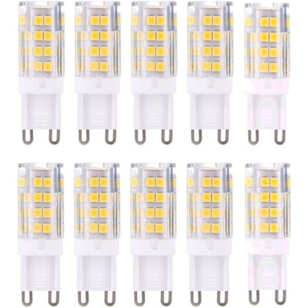 G9 LED-lampor, varmvit 3000K 5W G9 LED, 10-pack