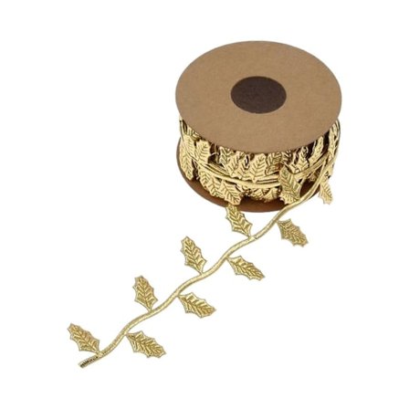 10M/Rulle Blad Bånd Gaveindpakning Blade Snor Håndlavet Boligindretning Kranse Gylden