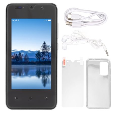 A18 Smartphone 4,5 tommer HD-skærm 2 GB RAM 32 GB ROM Dual SIM Android mobiltelefon hvid