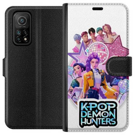 Kompatibelt Plånboksfodral till Xiaomi Xiaomi Mi 10T Pro 5G Kpop-demonjägare inspirerad gruppillustration med idol-estetik, neonfärger och fantasy