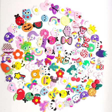 50 kpl Kenkäkoristeita, Crocs-koristeita, Crocs-tarvikkeita, jotka ovat yhteensopivia tyttöjen ja poikien kanssa