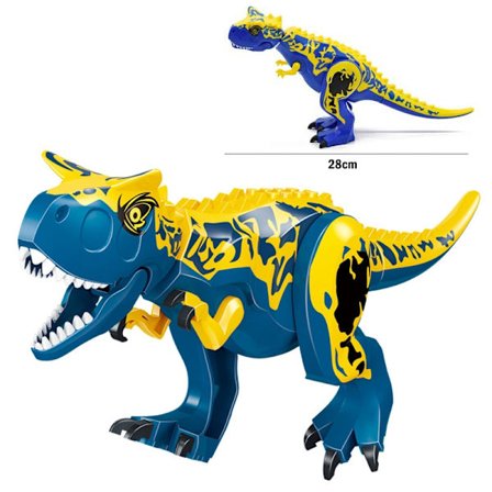 Jurassic Dino World byggeklodser: Velociraptor, T-Rex, Triceratops og Indominus Rex Legetøj