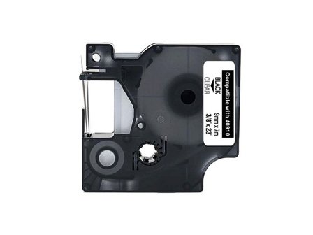 Tape 9mm Svart på Klar - Lyreco - Kontorsmaskiner - Märkmaskiner och tape - Tape - Dymo D1