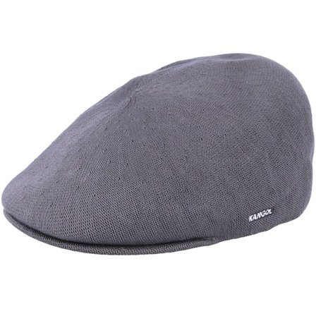 Kangol - Grey flatcap Czapka Z Daszkiem - Bamboo 507 Charcoal Flat Cap @ Hatstore
