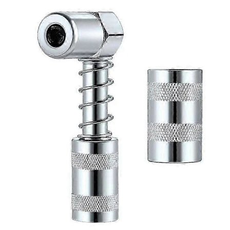 Adapter för fettspruta - 90 graders munstycke med hylsa för anslutning av verktygstillbehör