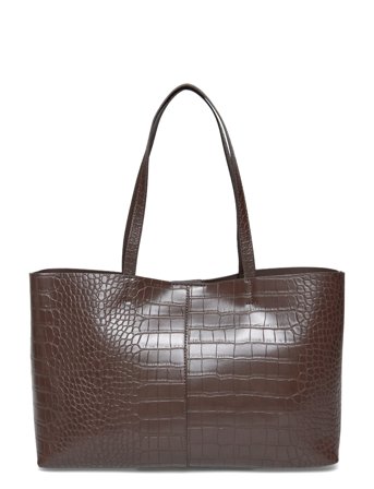 Shopper Bag With Double Handle Brown Mango