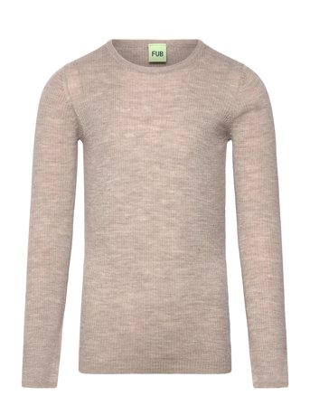 FUB Rib Blouse - Beige - 120