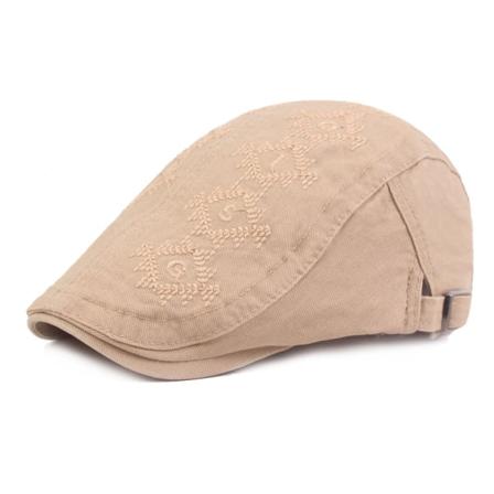 Kvinnor män Baskerhatt Cap Broderad basker Vårresor Solhatt Konstnärlig ungdomshatt Advance Hats Beige Adjustable
