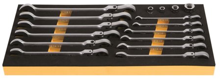 Ironside 100249 Räikkäyhdistelmäavainsarja 16 osaa, 8-19 mm, Käsityökalut