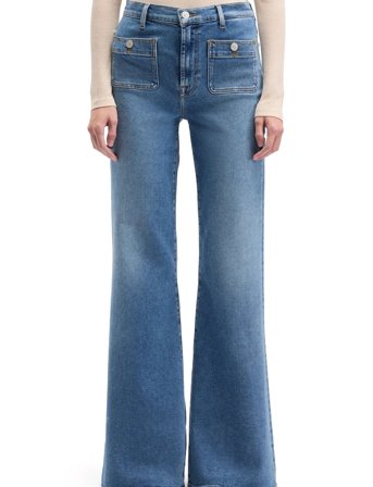 7 For All Mankind Modern Dojo Tailorless Oceanstone With Patch Pockets - Blue - 29 x 32