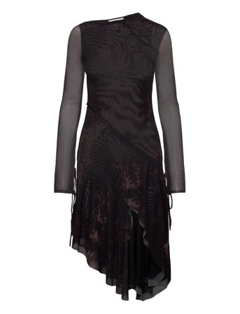 Weekday Printed Mesh Dress - Purple - XS