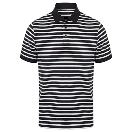 Front Row Herr Polotröja Randig Jersey XL Marinblå/Vit