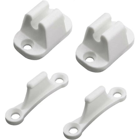 2x Dørlås Nylon Hvit Dørholder for Campingvogn Bobil Båt (LGL)