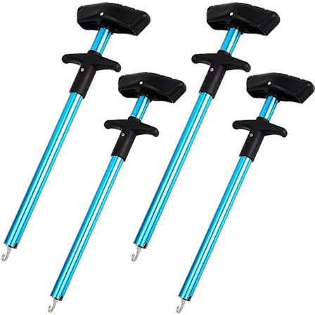 4-pakkauksen kalakoukun irrotustyökalu, puristettava malli, alumiininen kalakoukun irrotin - nopea irrotus