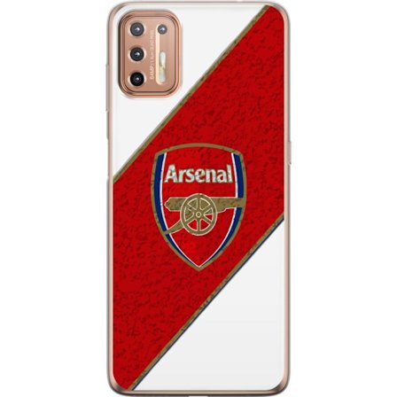 Kompatibelt Mobilskal till Motorola Motorola Moto G9 Plus Moschino Toy teddybjörn med enkel tecknad design, brun björn med vit tröja och tydlig log