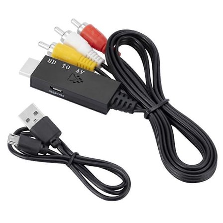 HDMI-kompatibel till RCA-adapter AV HDMI-kompatibla portkontakter 1m/3.2ft