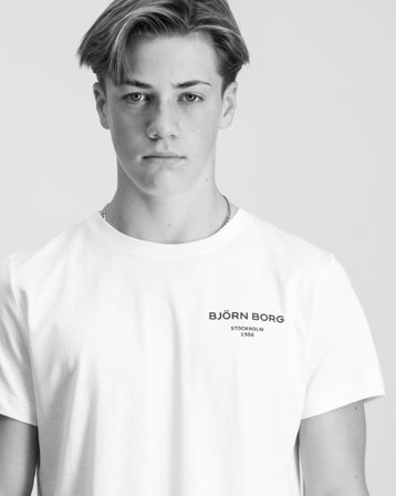 Björn Borg BORG ESSENTIAL 1 T-SHIRT Hvid T-shirts Dreng - Kids Brand Store