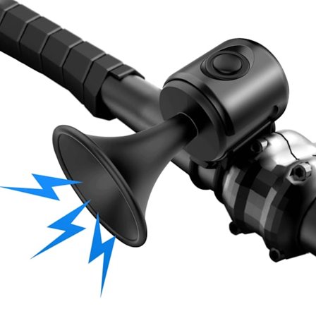 120dB sykkelklokke, IPX4 vanntett sykkelklokke, elektrisk MTB sykkelklokke, elektronisk horn, egnet for 15-30mm styrer, enkel installasjon