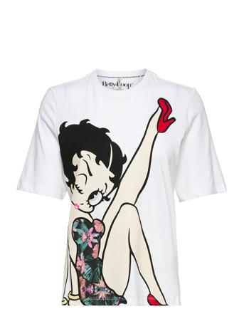 Onlbetty Boop Boxy S/S Top Box Jrs T-shirts & Tops Short-sleeved Vit ONLY