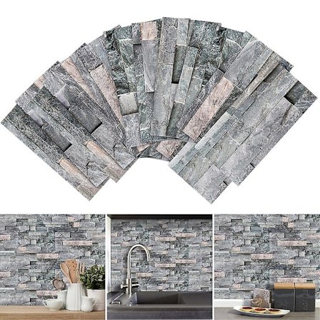 3d Stein vegg klistremerker fliser tapet selvklebende kunst klistremerker