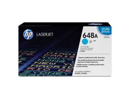 HP 648A - cyan - original - LaserJet - tonerpatron (CE261A)