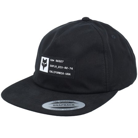 Fox - Black - snapback - Cap - Vision Hat Black Strapback - Hatstore