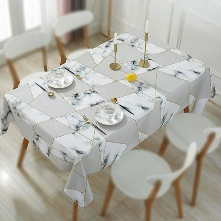 Vedenpitävä PVC-pöytäliina - Öljyä hylkivä, haalistumaton pöytäliina keittiöön, ruokasaliin (120 * 80cm)