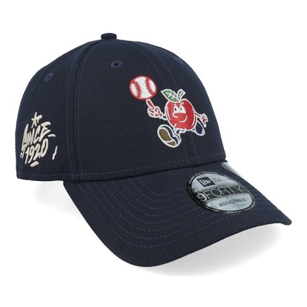 New Era - Blå adjustable Caps - Baseball Apple Repreve 9FORTY Navy/Red Adjustable @ Hatstore