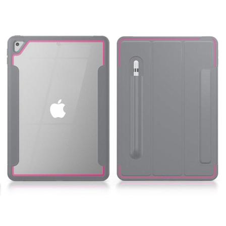 iPad 10.2 (2019) tyylikäs kolminkertainen kotelo - Harmaa / Ruusu Silver grey