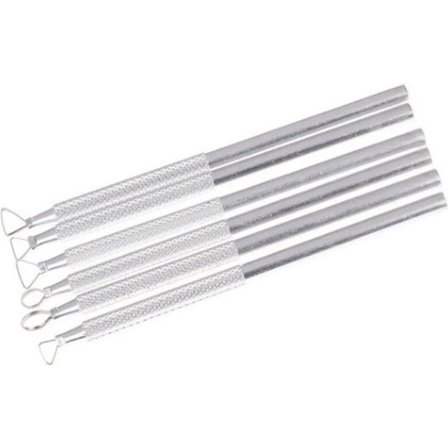 Go Go Gadget - Modelleringsverktyg i rostfritt stål - För lera & tårta - Skulptering - Set med 6