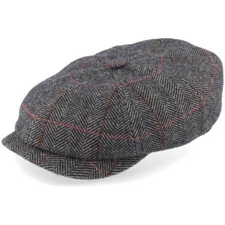 Stetson - Grå flatcap Keps - Hatteras Wool Grey Flat Cap @ Hatstore