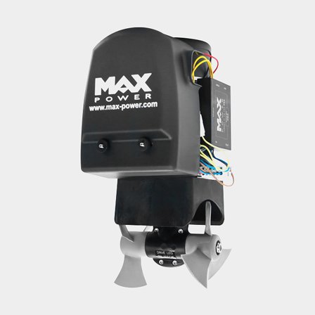 Elica di prua Max Power CT 45, 12 V, 39 KgF, installazione a tunnel, 2 eliche, adatta per imbarcazioni tra 20 - 34 piedi (6 - 10 metri)