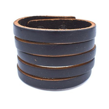 Sorte læderarmbånd