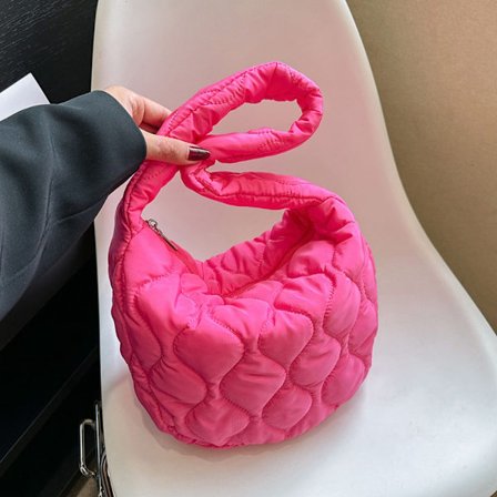 Axelväska Puffy Handväska ROSE RED