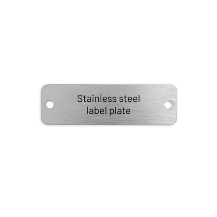 Stainless steel labels - 60x18 mm - Design online - Signomatic.com.au