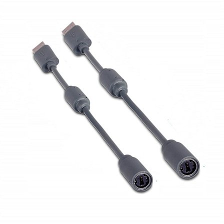 2-pack ersättningsdongel USB-brytbar kabel för Xbox 360 trådbundna kontroller - mörkgrå